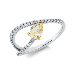 Ring 3er-Krappe 18 kt WG+GG