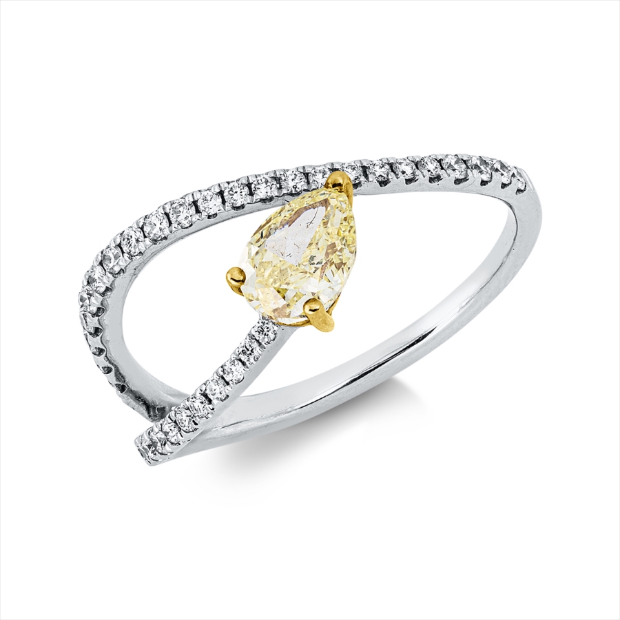 Ring 3er-Krappe 18 kt WG+GG
