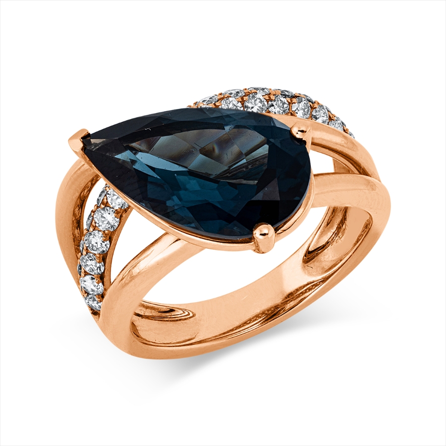 Ring 3er-Krappe 18 kt RG