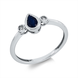 Ring Zarge 18 kt WG Tropfen