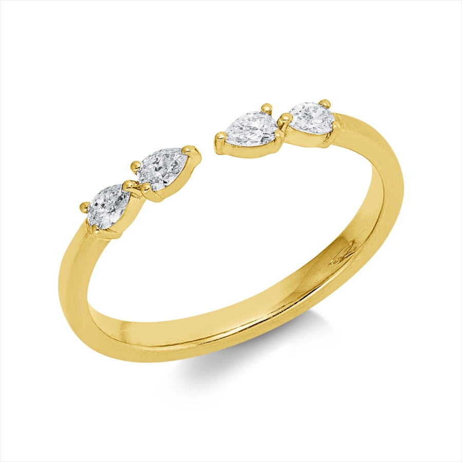 Ring 3er-Krappe 18 kt GG