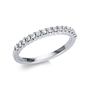 Memoire halb Ring  18kt Weißgold mit 0,28ct Diamanten