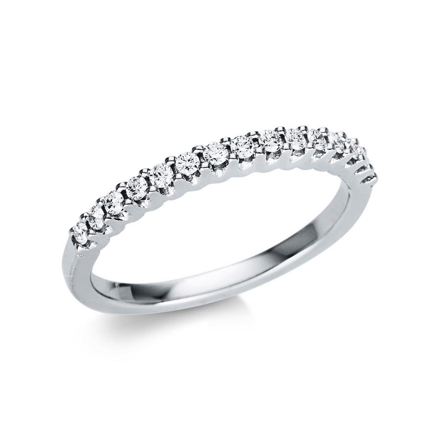 Memoire halb Ring  18kt Weißgold mit 0,28ct Diamanten