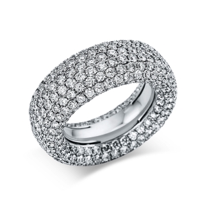 Pavé Ring  18kt Weißgold mit 7,92ct Diamanten