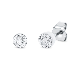 Solitaire Ohrstecker  18kt Weißgold mit 0,60ct Diamanten