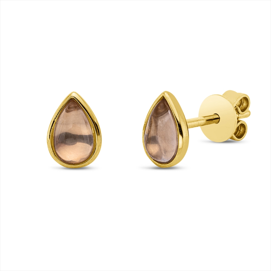 Ohrstecker Zarge 18 kt GG Tropfen