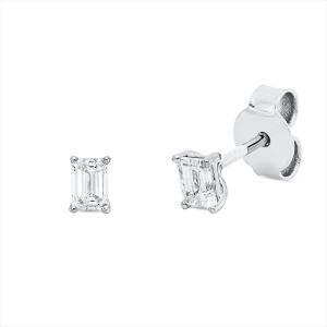 Solitaire Ohrstecker 4er-Krappe 18kt Weißgold mit 0,40ct Diamanten