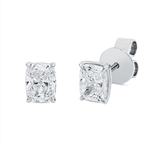 Solitaire Ohrstecker 4er-Krappe 18kt Weißgold GIA7526402793+GIA2527239873 mit 1,51ct Diamanten