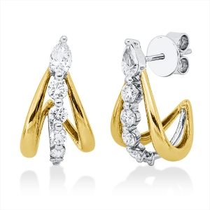 Ohrstecker 18 kt GG+WG