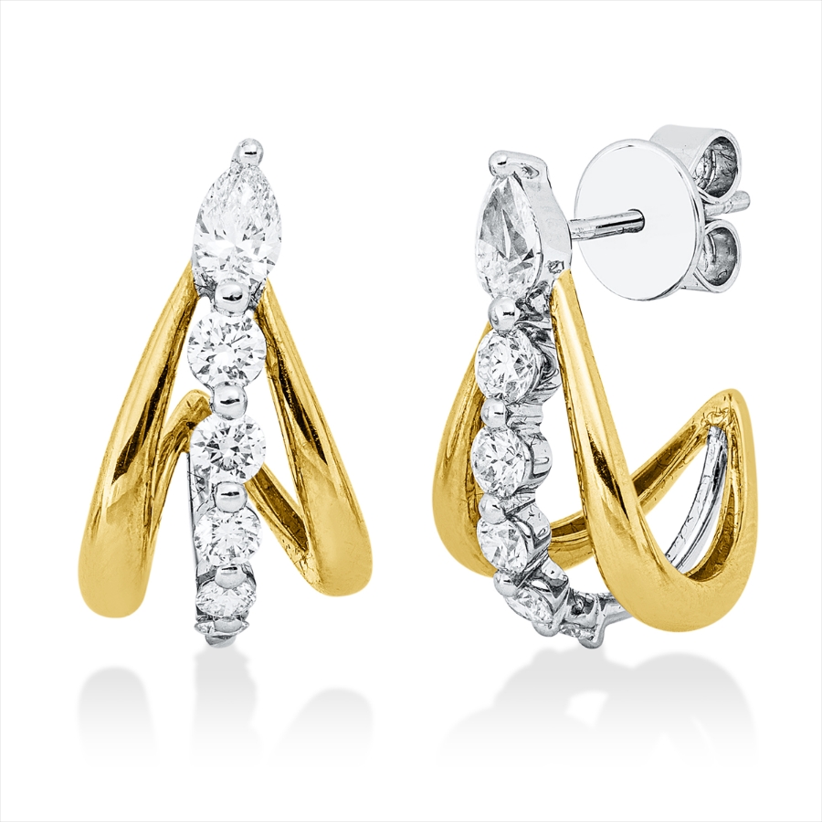 Ohrstecker 18 kt GG+WG
