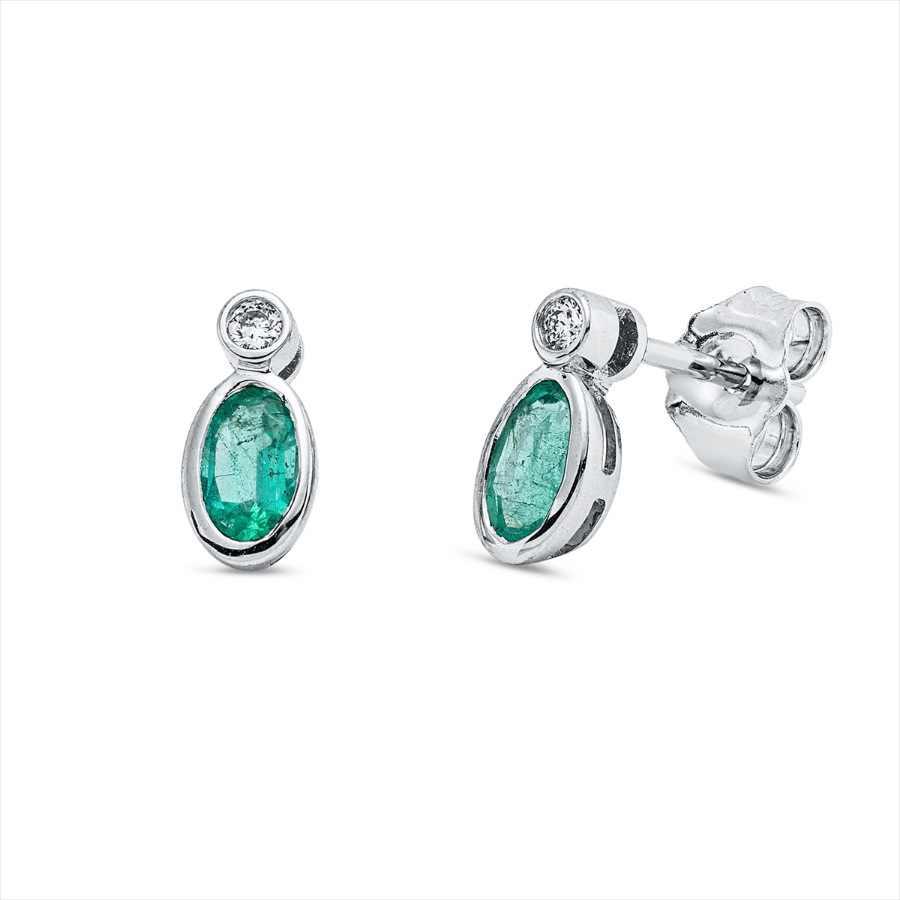 Ohrstecker Zarge 18 kt WG