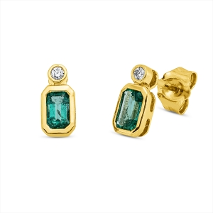 Ohrstecker Zarge 18 kt GG