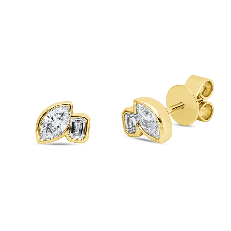 Ohrstecker Zarge 18 kt GG