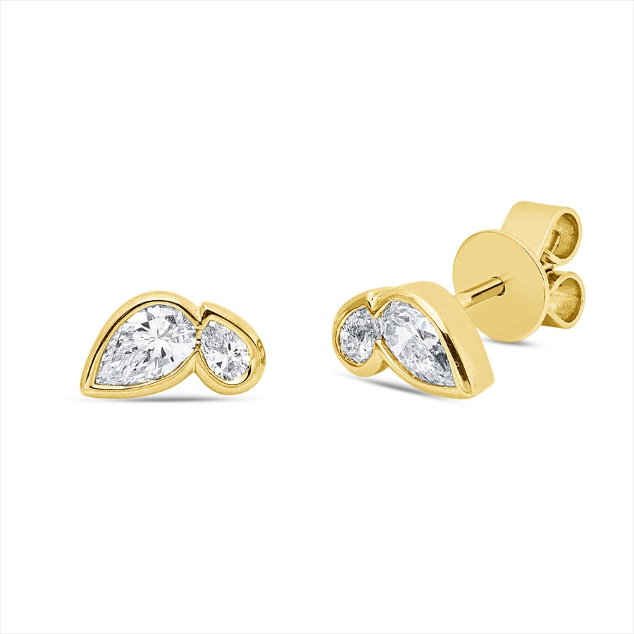 Ohrstecker Zarge 18 kt GG