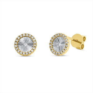 Ohrstecker 18 kt GG+WG Kreis