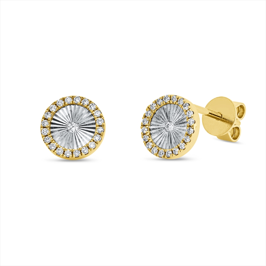 Ohrstecker 18 kt GG+WG Kreis
