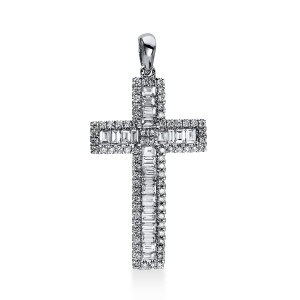 Anhänger 18 kt WG Kreuz, mit Öse