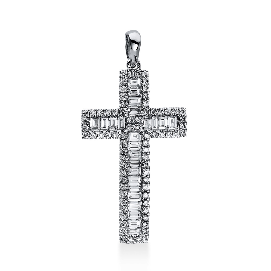 Anhänger 18 kt WG Kreuz, mit Öse