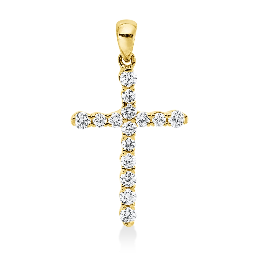 Anhänger 18 kt GG Kreuz, mit Öse