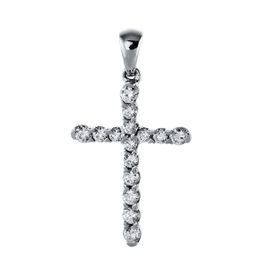 Anhänger 18 kt GG Kreuz, mit Öse