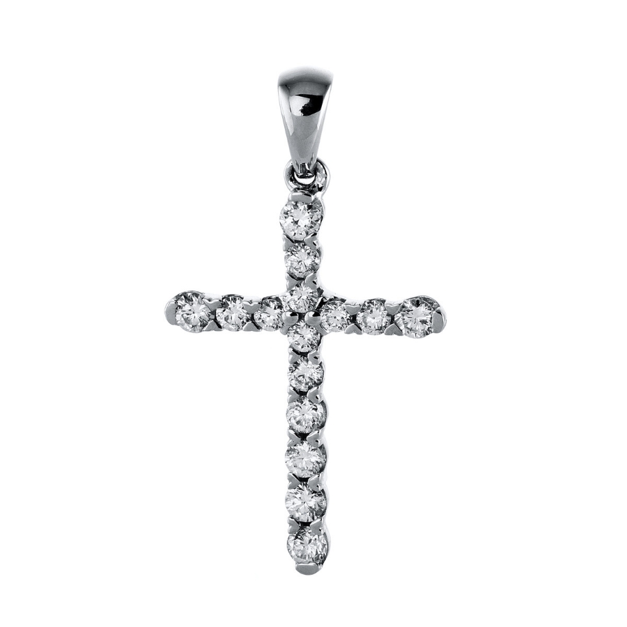 Anhänger 18 kt GG Kreuz, mit Öse