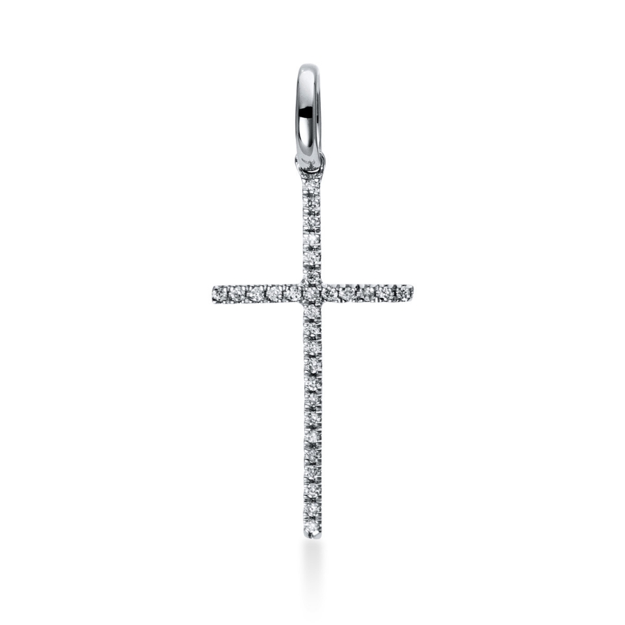 Anhänger 18 kt GG Kreuz, mit Öse