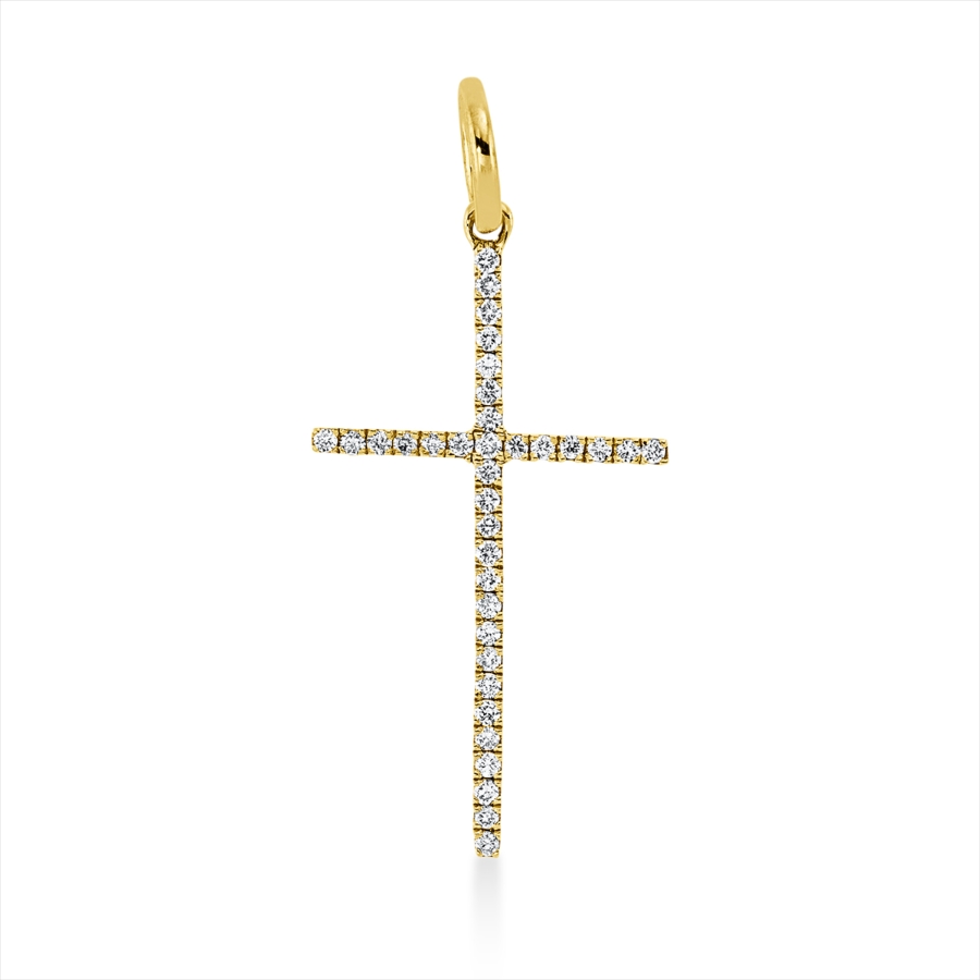 Anhänger 18 kt GG Kreuz, mit Öse