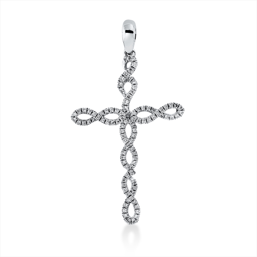 Anhänger 18 kt WG Kreuz, mit Öse