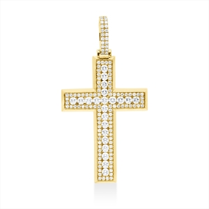 Anhänger 18 kt GG Kreuz, mit Öse