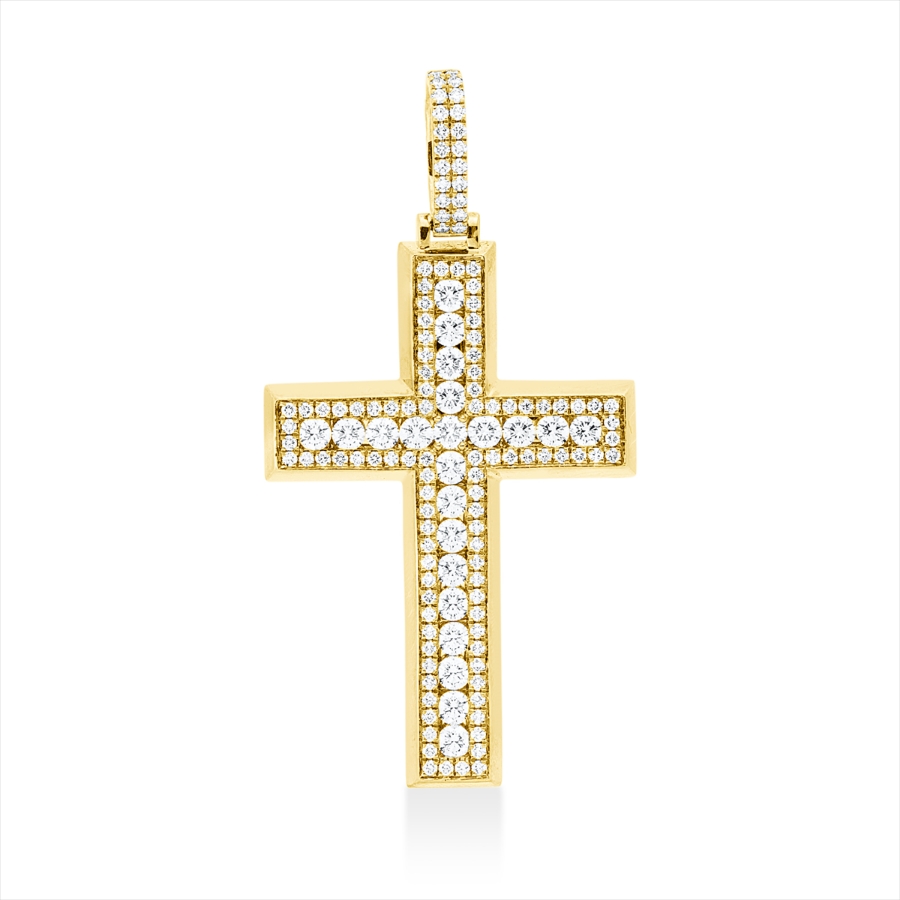 Anhänger 18 kt GG Kreuz, mit Öse