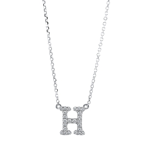Collier 18 kt WG H, mit ZÖ 40,5 cm + 38,0 cm