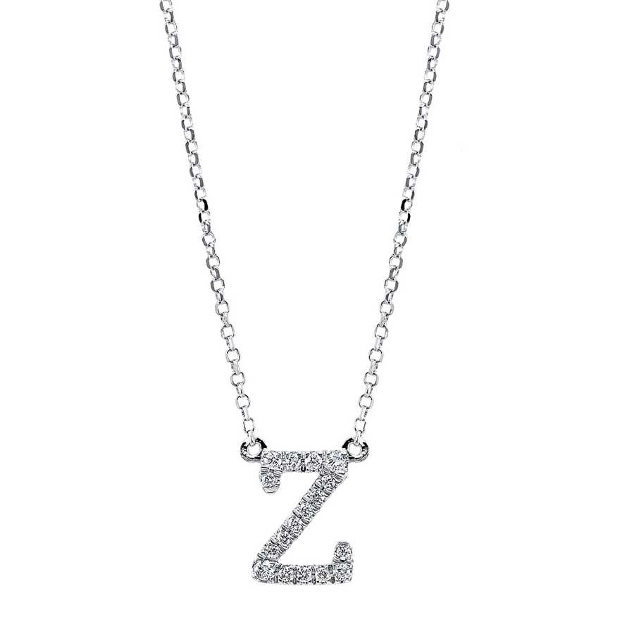 Collier 18 kt WG Z, mit ZÖ 40,5 cm + 38,0 cm