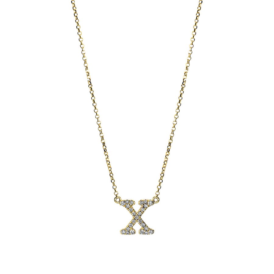 Collier 18 kt GG X, mit ZÖ 40,5 cm + 38,0 cm