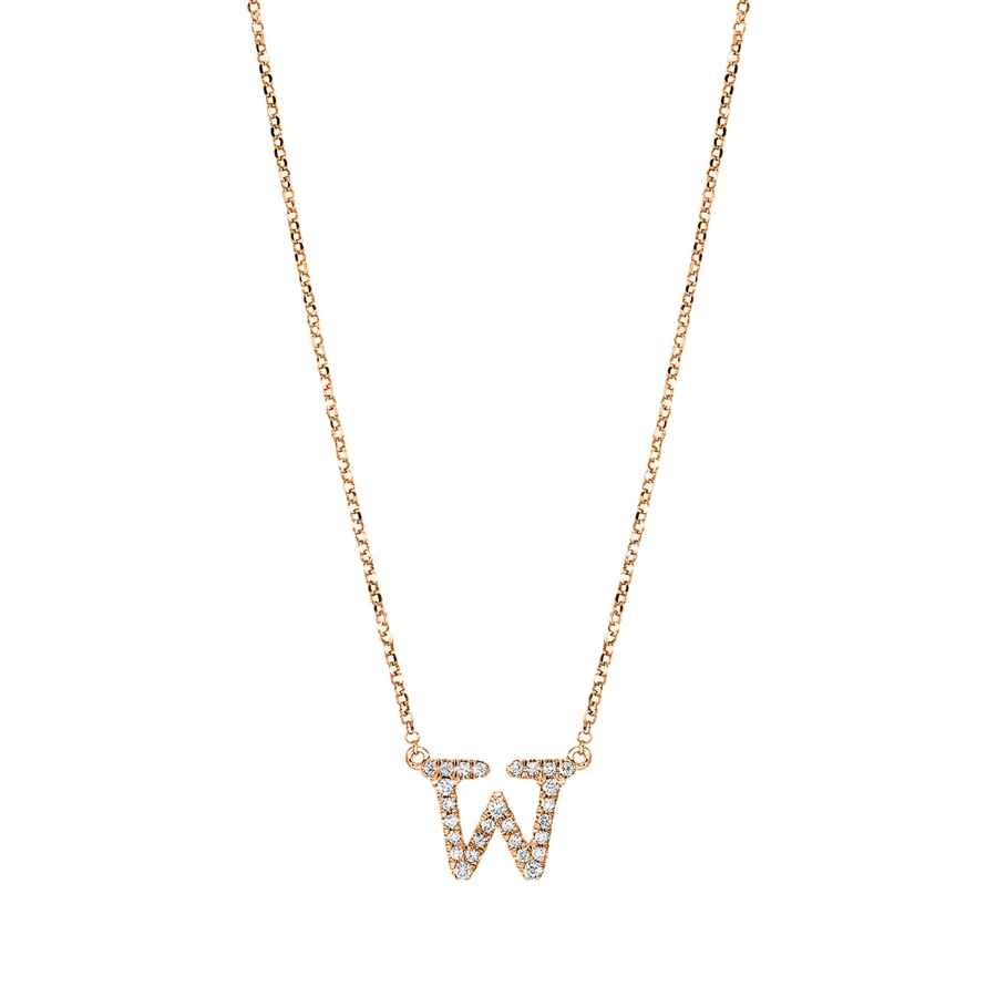 Collier 18 kt RG W, mit ZÖ 40,5 cm + 38,0 cm