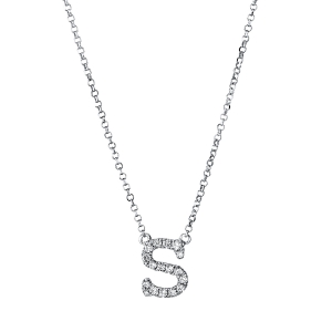 Collier 18 kt WG S, mit ZÖ 40,5 cm + 38,0 cm