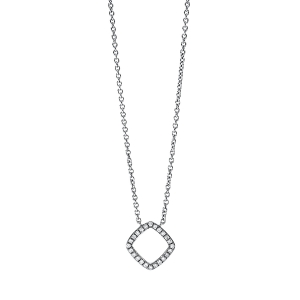 Collier 18 kt WG, mit ZÖ 38 cm & 36.8 cm