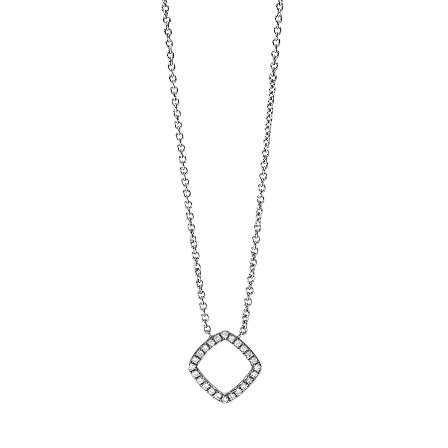 Collier 18 kt WG, mit ZÖ 38 cm & 36.8 cm