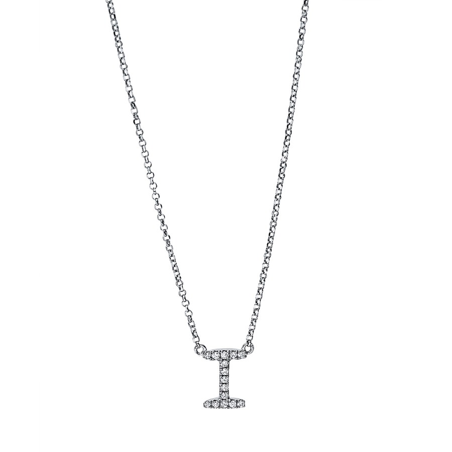 Collier 18 kt WG I, mit ZÖ 38 cm & 40.6 cm