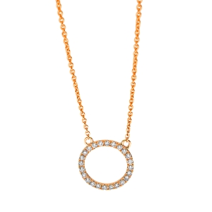 Collier 18 kt RG Kreis, mit ZÖ 42 cm