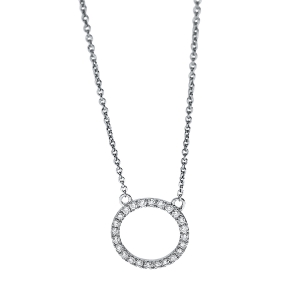 Collier 18 kt RG Kreis, mit ZÖ 42 cm