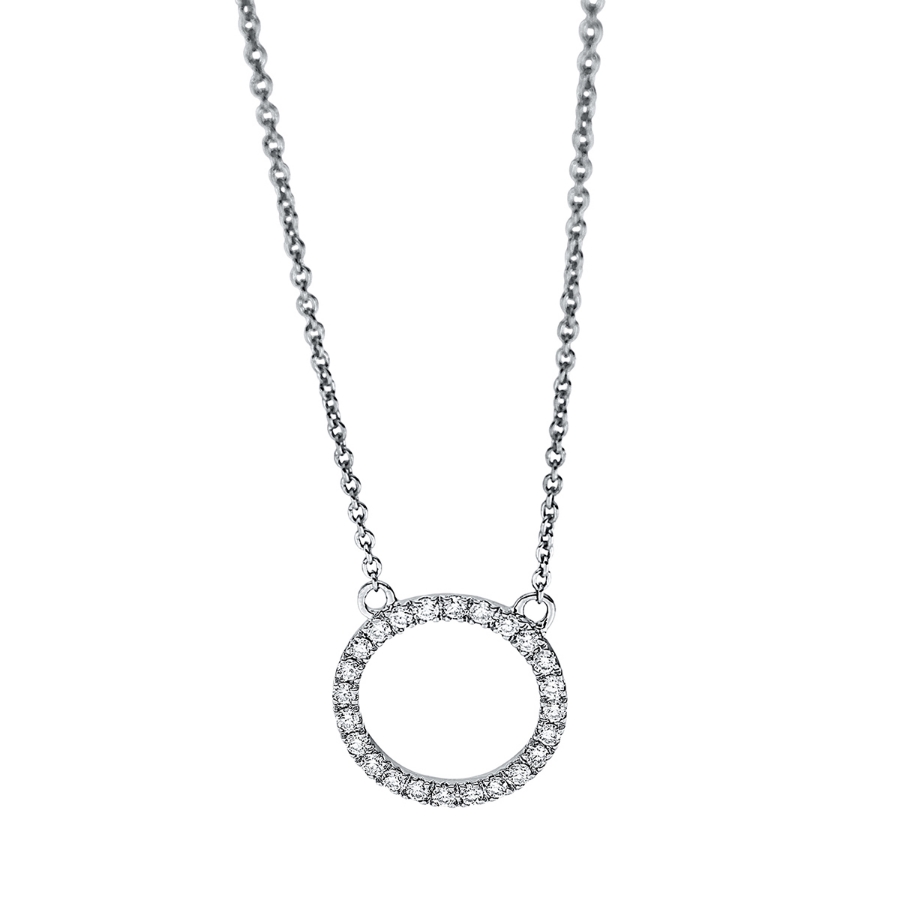 Collier 18 kt RG Kreis, mit ZÖ 42 cm