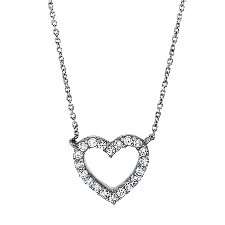 Collier 18 kt RG Herz, mit ZÖ 40 cm