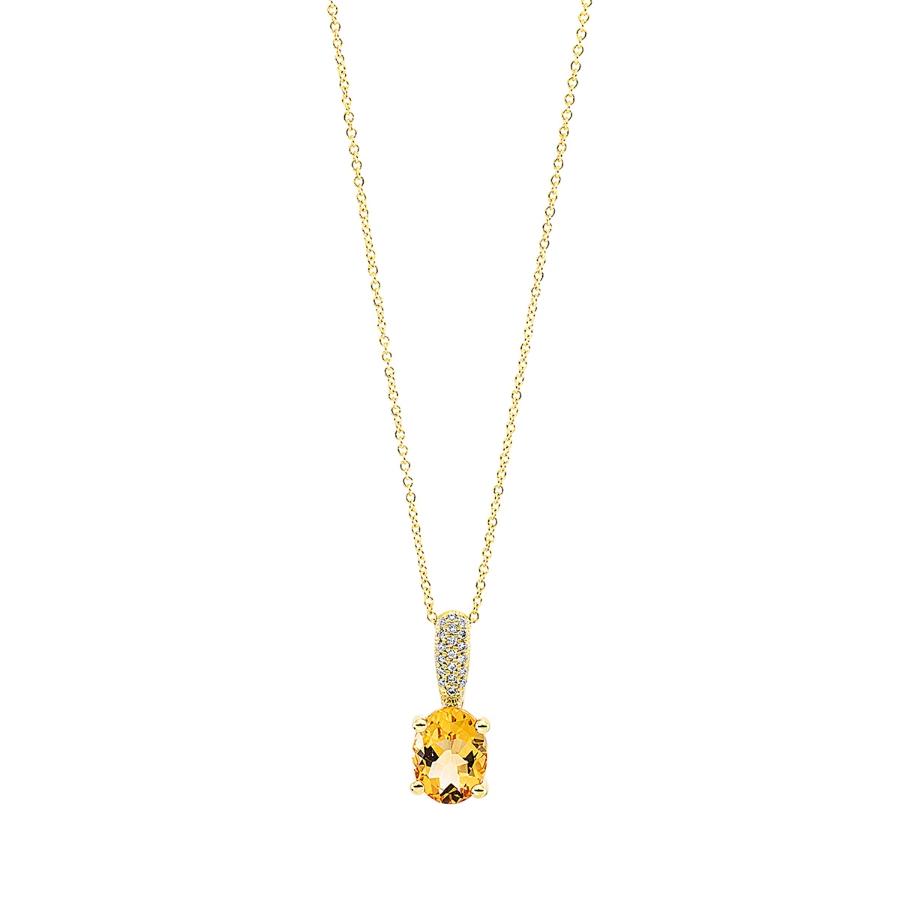 Collier 4er-Krappe 18 kt GG, mit Öse