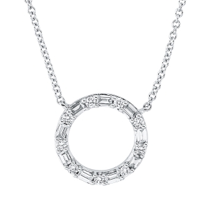 Collier 18 kt WG Kreis