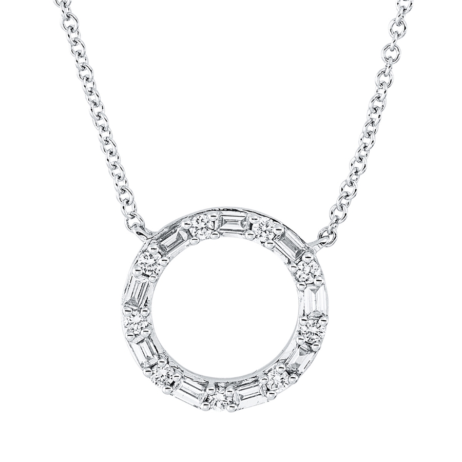 Collier 18 kt WG Kreis
