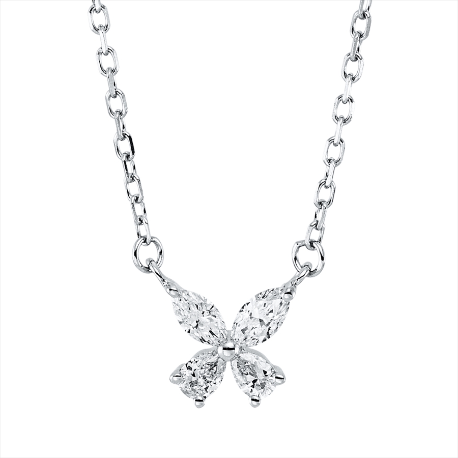 Collier 18 kt WG, mit ZÖ 40 cm