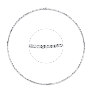 Tennisarmband 4er-Krappe 18kt Gelbgold / Weißgold mit 5,82ct Diamanten