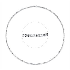 Tennisarmband 4er-Krappe 18kt Gelbgold / Weißgold mit 6,23ct Diamanten