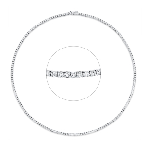 Tennisarmband 4er-Krappe 18kt Gelbgold / Weißgold mit 7,88ct Diamanten