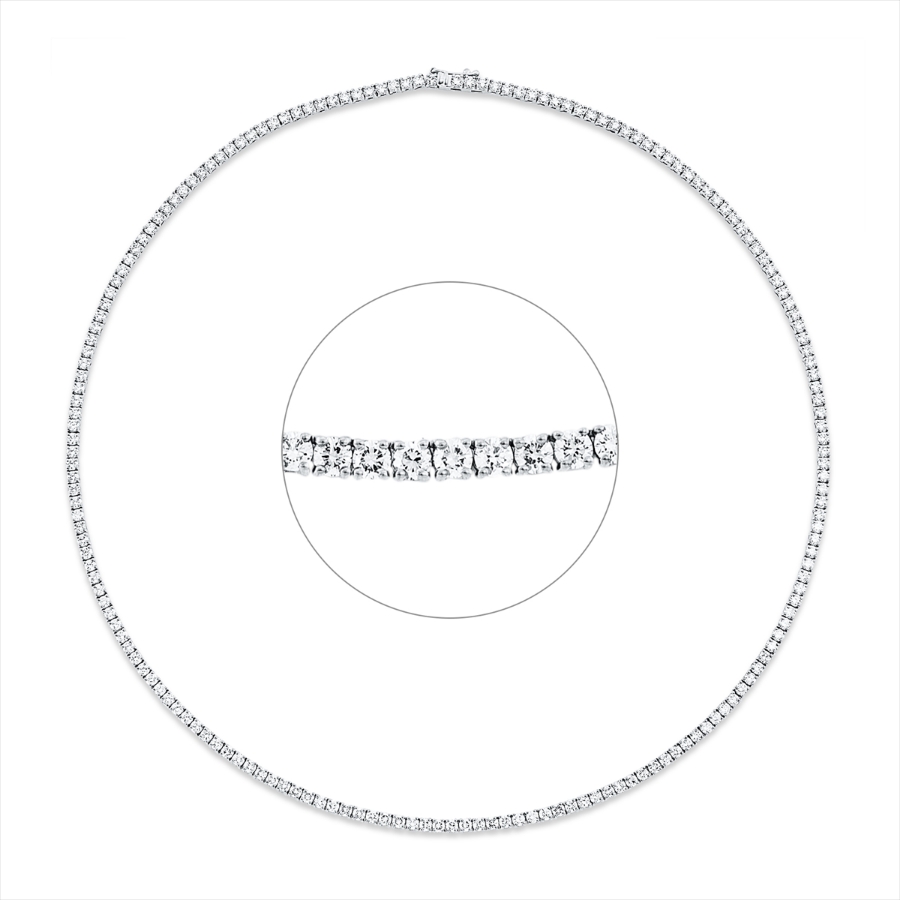 Tennisarmband 4er-Krappe 18kt Gelbgold / Weißgold mit 9,22ct Diamanten